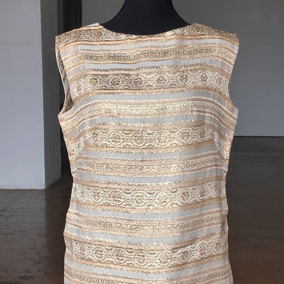 Custom made gold and metallic gold thread tunic top - Picture 10 of 11